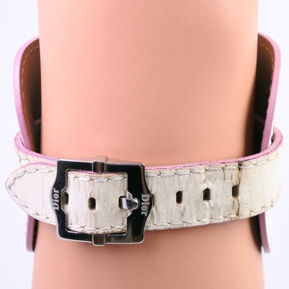Dior D78-109 Maris Watches White/pink Stainless Steel/leather Quartz Women... - Picture 8 of 9
